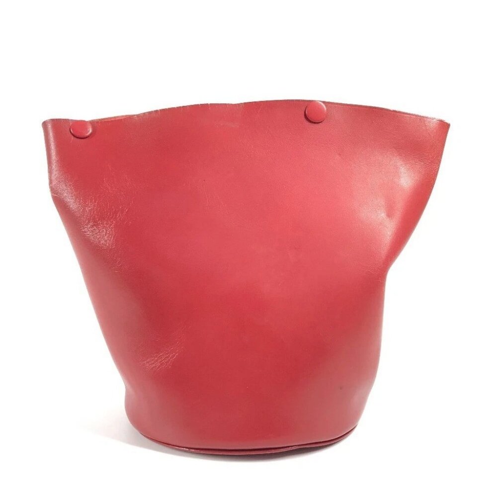 HERMES Pouch Bag-in-Bag Interior accessory case Leather Red